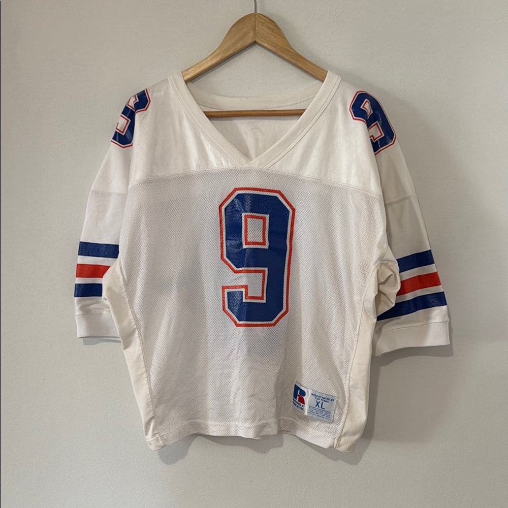 Vintage Cropped Football Jersey / Russell Athletic / XL / Denver Broncos